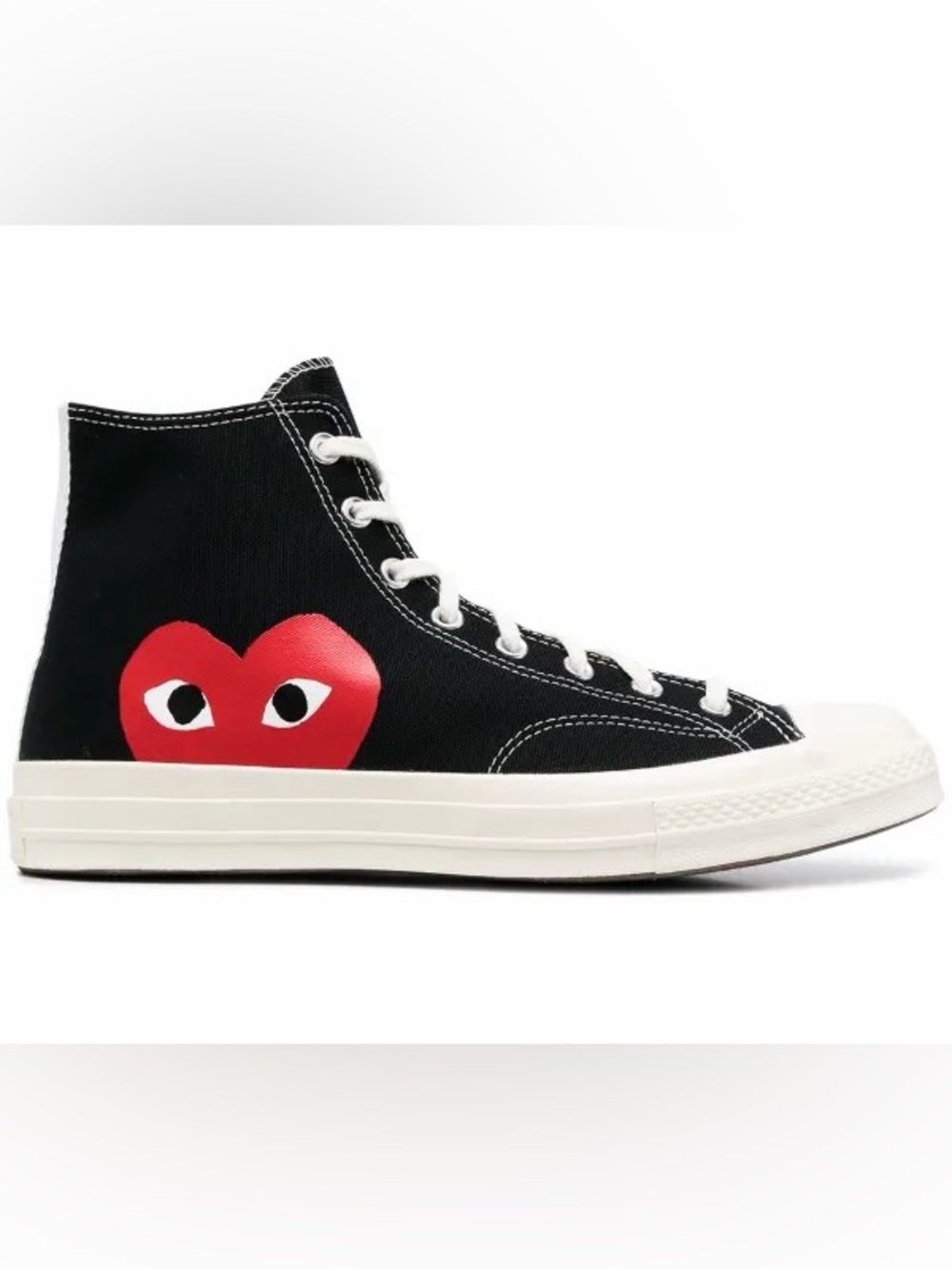 Comme Des Garcons PLAY x Converse Unisex Chuck Taylor High Top CDG Black Sz. 5